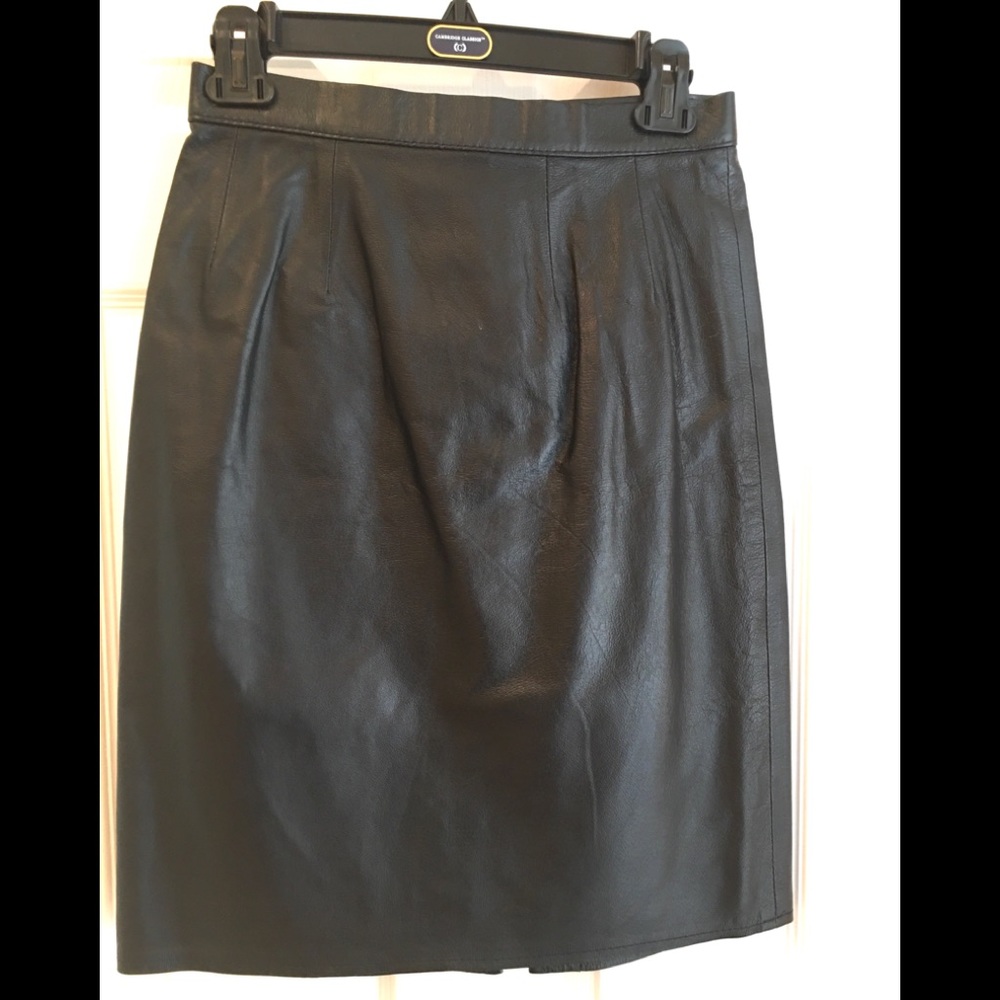 Vintage Genuine Leather Skirt